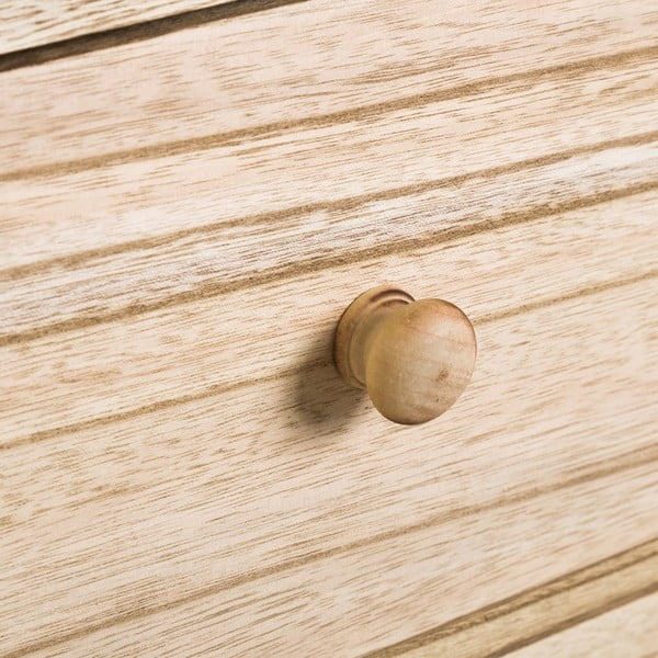 Нощно шкафче от екзотична дървесина в естествен цвят Natural Way - Casa Selección-image-3
