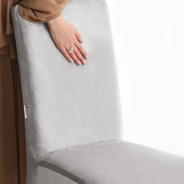 Светлосиво ластично покривало за стол 48 cm Sento – Restilo-image-4