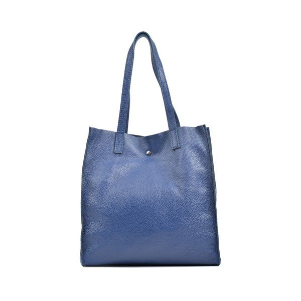 Modrá kožená kabelka Isabella Rhea Tote-image-3