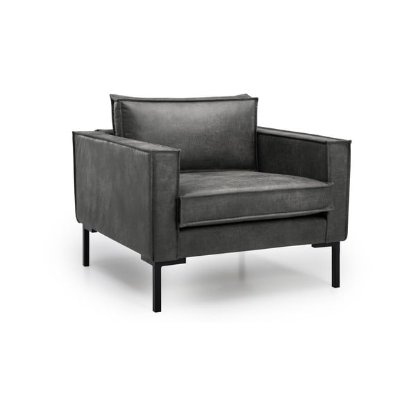 Тъмносив фотьойл от изкуствена кожа Rate - Scandic