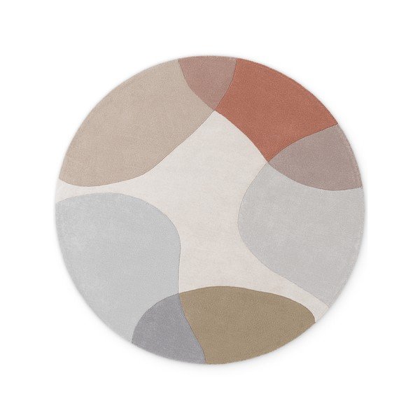 Бежов ръчно изработен вълнен кръгъл килим ø 200 cm Hackney Clarissa – Ted Baker