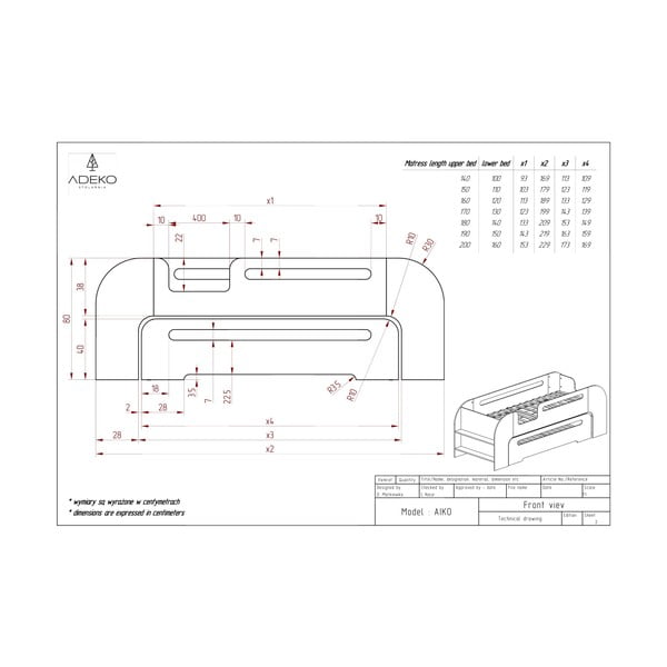 Детско разтегателно легло в естествен цвят 80x200 cm AIKO - Adeko-image-4