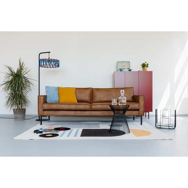 Кафяв диван от изкуствена кожа 216 cm Rate - Scandic-image-4