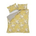 Жълто спално бельо с флорален десен , 135 x 200 cm Canterbury - Catherine Lansfield