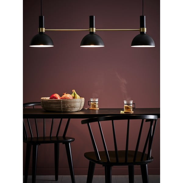 Черно тройно таванно осветление Черно злато Larry - Markslöjd-image-1