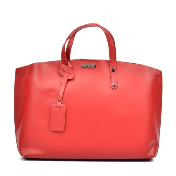 Червена кожена чанта Veronica - Luisa Vannini