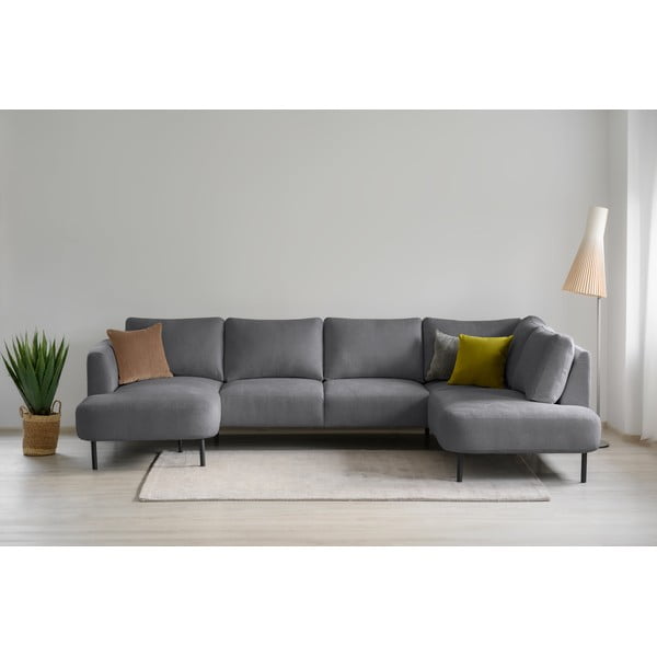 Тъмносив ъглов диван (десен ъгъл/"U" форма) Hero – Scandic-image-1