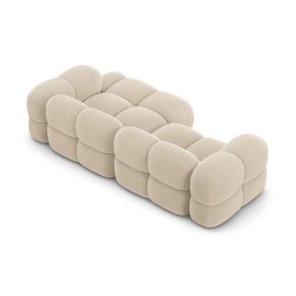 Бежов кадифен ъглов диван (десен ъгъл) Loretto – Cosmopolitan Design-image-4