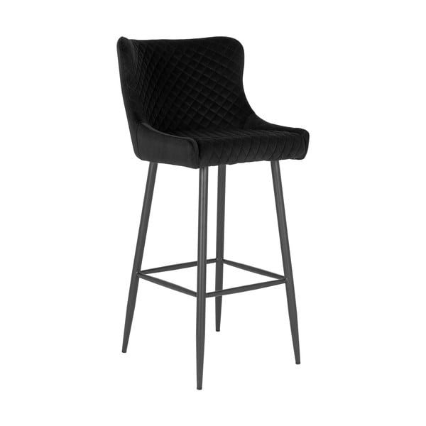 Бар стол от черно кадифе 105 cm Dallas - House Nordic