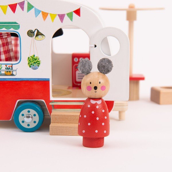 Дървен автомобил La Grande Famille Caravan - Moulin Roty-image-1
