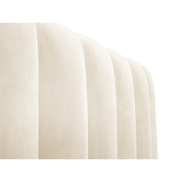 Бежово тапицирано двойно легло с място за съхранение 200x200 cm Kelp - Micadoni Home-image-4