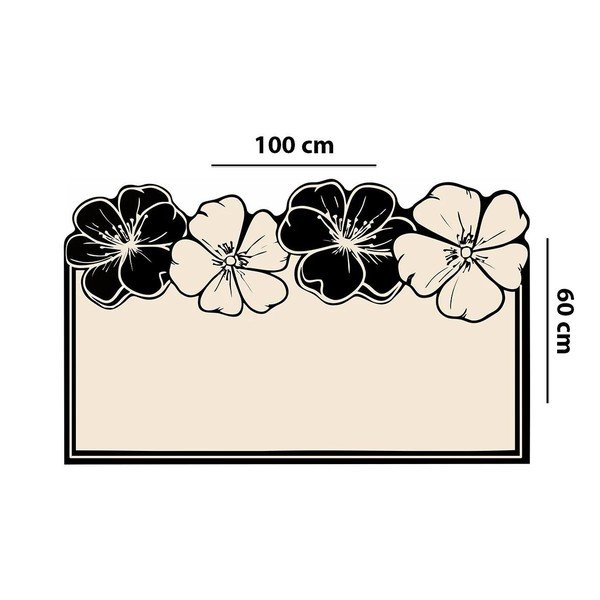Черен/кремав килим за баня 60x100 cm Morpho – Foutastic-image-3