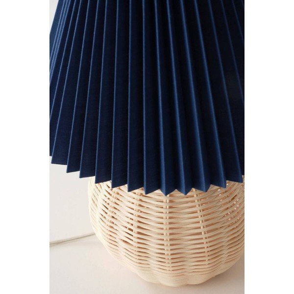 Синя/в естествен цвят ратанова настолна лампа (височина 36 cm) Sisal – Jotex-image-3