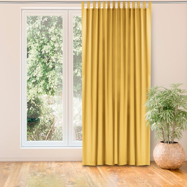 Завеса в цвят горчица 140x270 cm Carmena - Homede-image-1