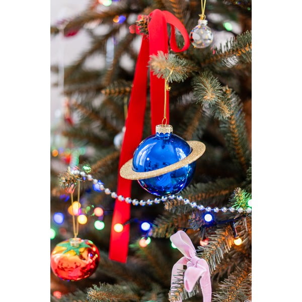 Стъклена коледна украса Planet – Sass & Belle-image-1