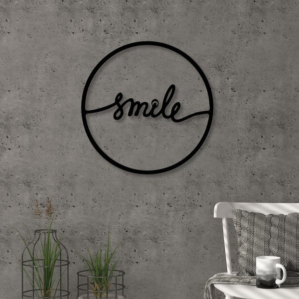 Метална декорация за стена , ⌀ 40 cm Smile - Homitis