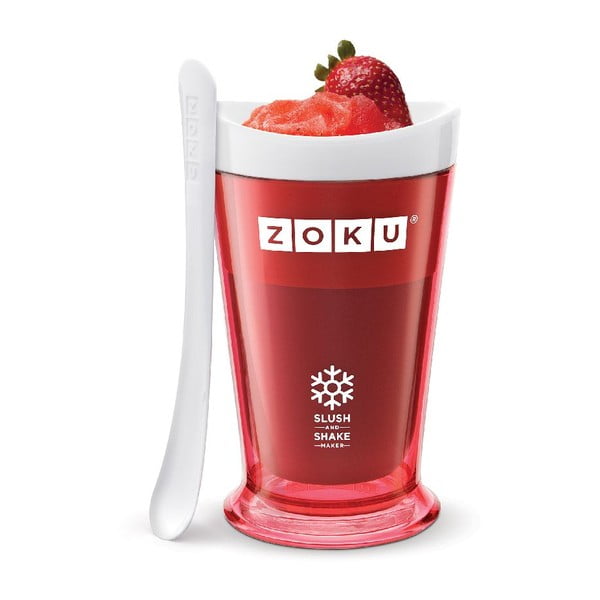 Červený výrobník ledové tříště ZOKU Slush&Shake