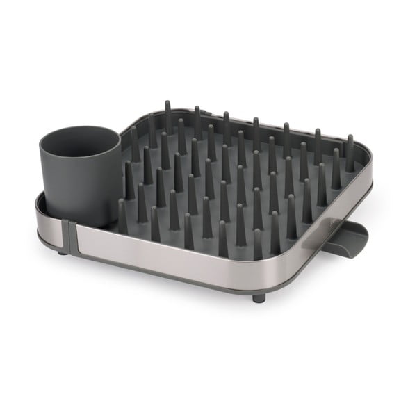 Сива регулируема тавичка за оттичане от неръждаема стомана 35x39 cm Duo – Joseph Joseph-image-3