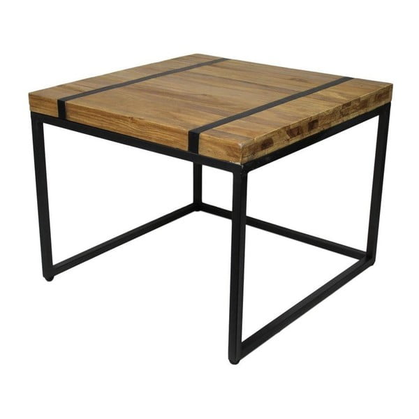 Odkládací stolek s deskou z teakového dřeva HSM collection Bridge, šířka 50 cm