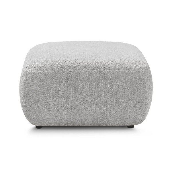 Светлосива табуретка  от прежда с примки от букле Montaigne – Bobochic Paris