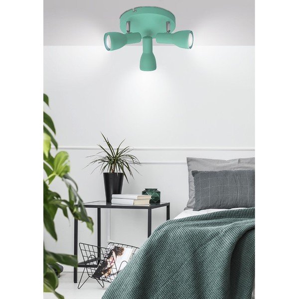 Лампа за таван в ментов цвят с метален абажур 29x29 cm Picardo - Candellux Lighting-image-1