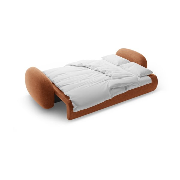 Шенилов сгъваем/с място за съхранение диван в тухлен цвят 262 cm Tonale – Cosmopolitan Design-image-4