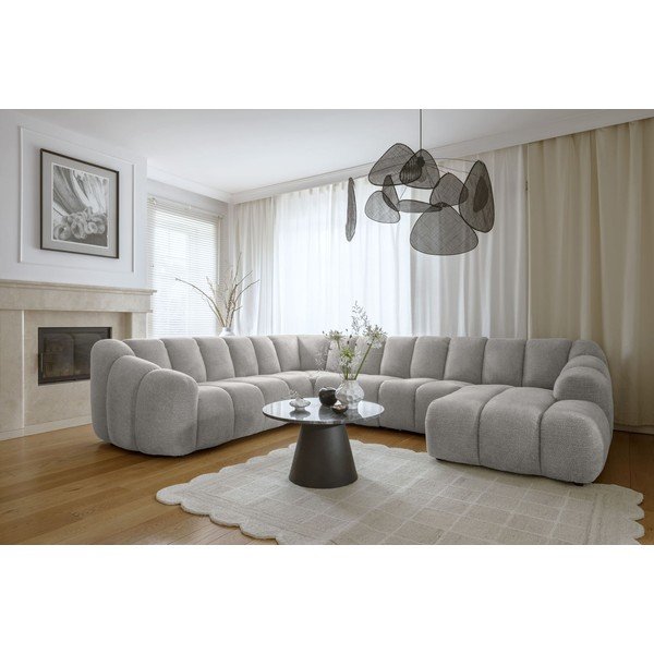 Светлосив ъглов диван (ляв ъгъл/U форма) Shell – Miuform-image-1