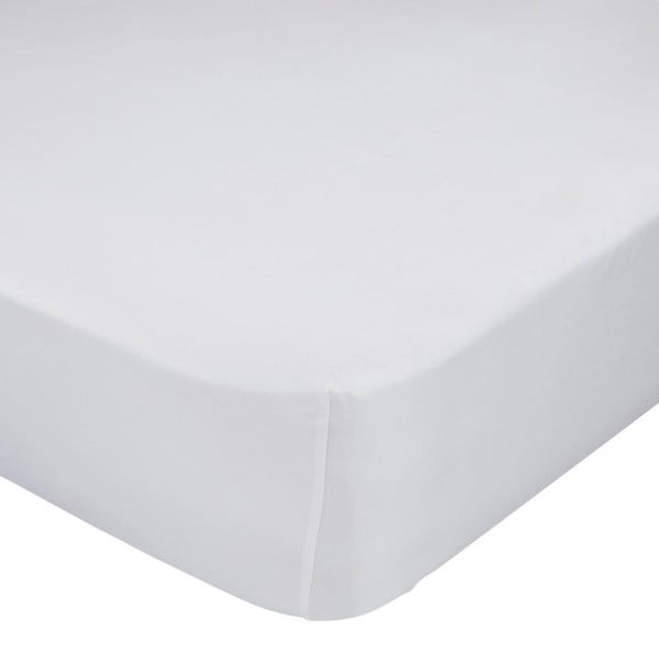 Bílé bavlněné elastické prostěradlo Baleno Little W, 70 x 140 cm