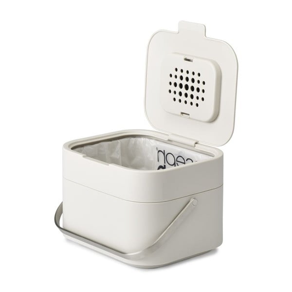 Бял контейнер за компостируеми отпадъци 4 L Intelligent Waste - Joseph Joseph-image-1