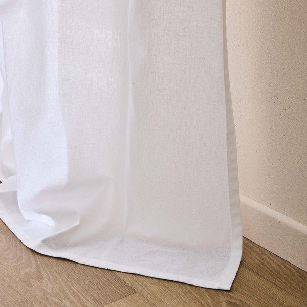 Бяло перде със смес от памук 140x240 cm Duchesse – douceur d'intérieur-image-4