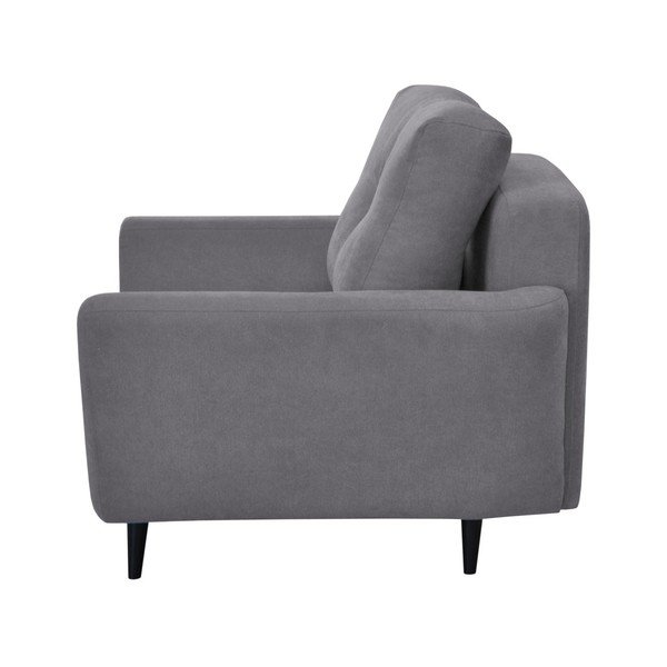Šedé křeslo s tmavými nohami Mazzini Sofas Cedar-image-2
