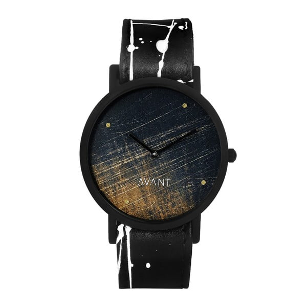 Unisex hodinky s černobílým řemínkem South Lane Stockholm Avant Noir