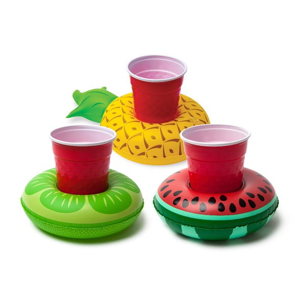 Комплект от 3 надуваеми пръстена за напитки във формата на плодове - Big Mouth Inc.