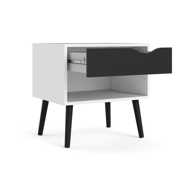 Черно-бяло нощно шкафче Oslo - Tvilum-image-4