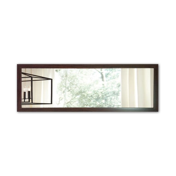 Стенно огледало с кафява рамка , 105 x 40 cm - Oyo Concept