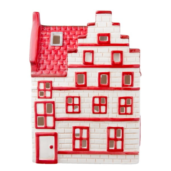 Červeno-bílý svácen Clayre & Eef Christmas House, 13 x 19 cm