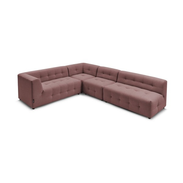 Тъмнорозов ъглов диван (ляв ъгъл) Kleber - Bobochic Paris-image-3