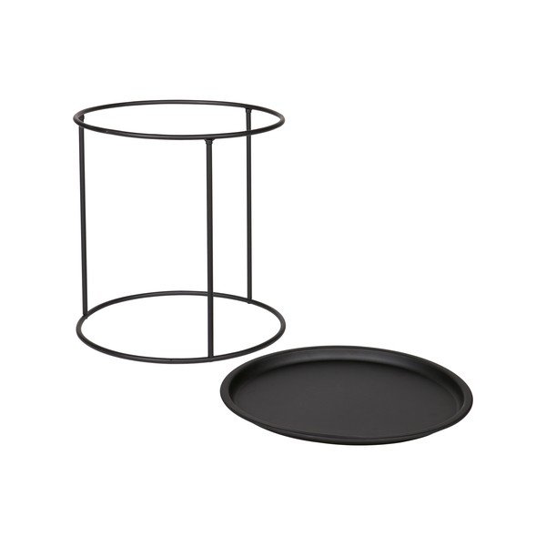 Черна масичка за кафе, Ø 40 cm Ivar - WOOOD-image-2