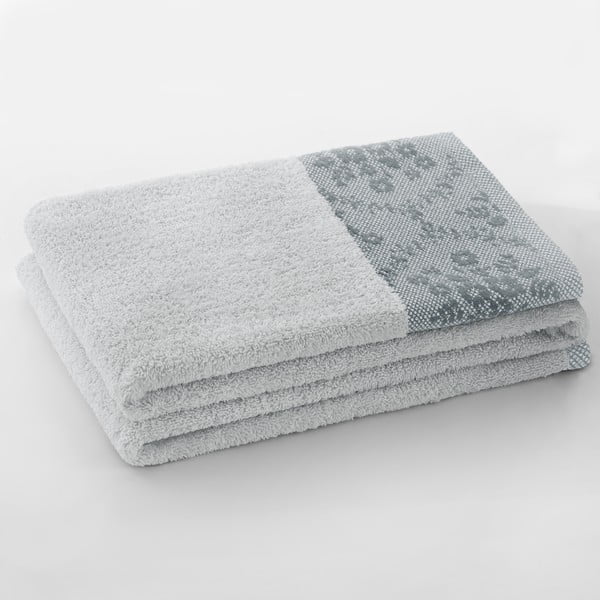 Светлосива памучена хавлиена кърпа от тери 70x140 cm Crea – AmeliaHome