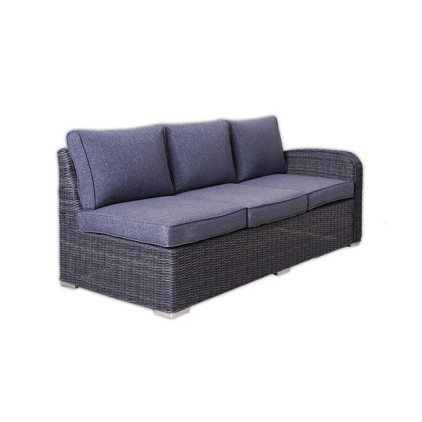 Сив градински холов комплект от изкуствен ратан за 9 души Montreal - Rojaplast-image-4