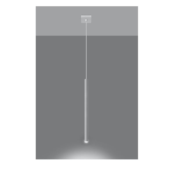 Бяло висящо осветително тяло Единично Fideus - Sollux-image-3