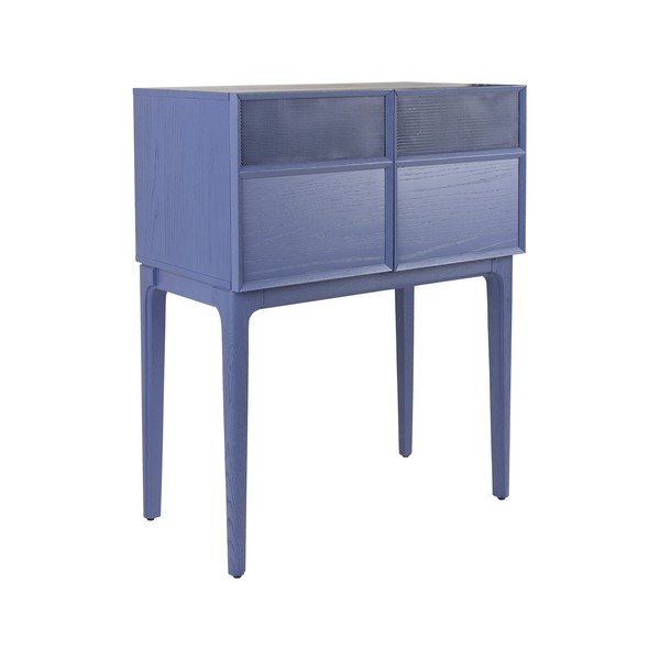 Син скрин от декор от дъб  80x100x45 cm June – Zuiver-image-2