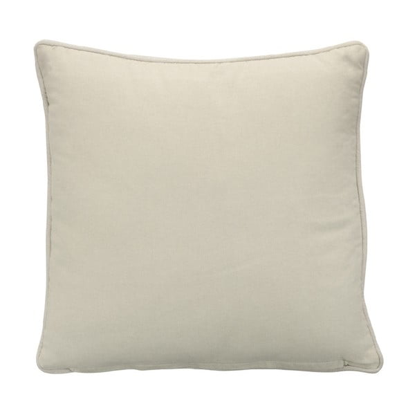 Кремава и бяла памучна възглавница Кадифе, 45 x 45 cm - J-Line