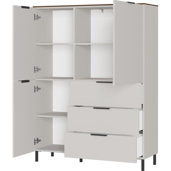 Сив и бежов висок скрин от орех 109x146 cm California - Germania-image-2