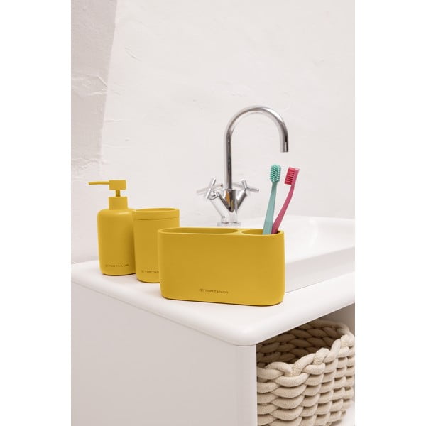Чаша за четки за зъби от полиресин в цвят горчица Tom Tailor T-Color Bath – Wenko-image-1