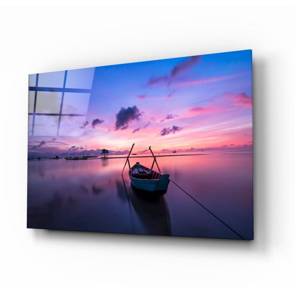 Живопис върху стъкло Картина върху лодка, 110 x 70 cm Sunset - Insigne