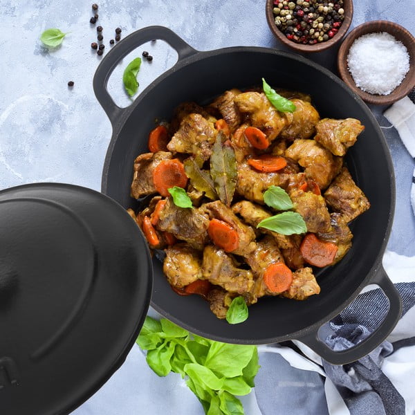 Чугунен съд с капак за индукция 5,2 л LITINA SMALT - Orion-image-1