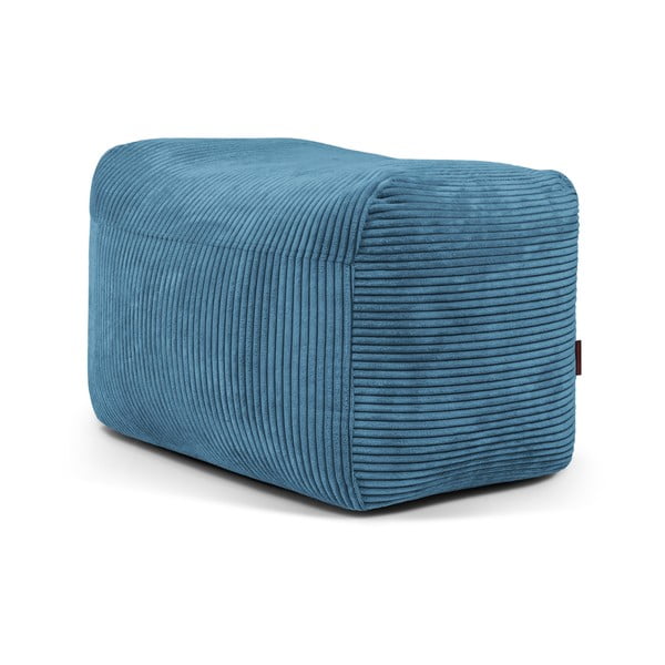 Син пуф от рипсено кадифе Plus 70 Lounge – SLOWDOWN