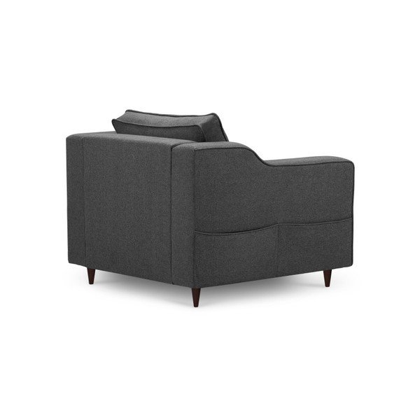 Антрацитно кресло Narcisse - Mazzini Sofas-image-1