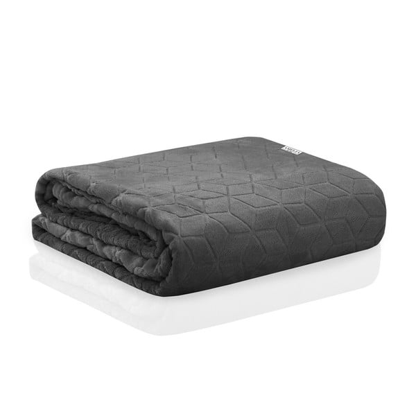 Кремаво сиво одеяло от микрофибър Nessa, 210 x 170 cm - DecoKing